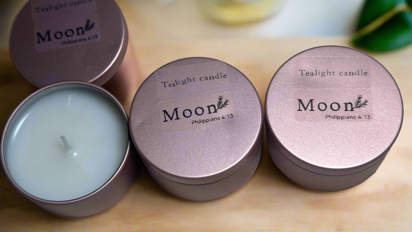 Moon tealight candles